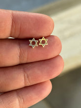 Load image into Gallery viewer, MAGEN DAVID TINY EARRINGS