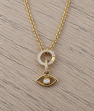 Load image into Gallery viewer, Della Diamond Charm Holder Necklace