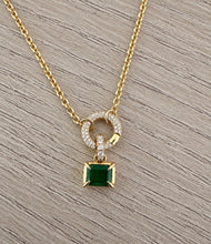 Load image into Gallery viewer, Della Diamond Charm Holder Necklace