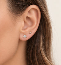Load image into Gallery viewer, Solari Trio Diamond Stud Earrings