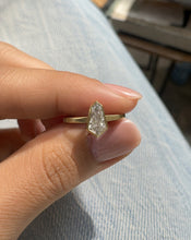 Load image into Gallery viewer, OOAK- NATURAL SHIELD DIAMOND BEZEL SET BRUSHED GOLD