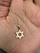 Load image into Gallery viewer, YEHUD GOLD STAR OF DAVID NECKLACE