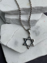 Load image into Gallery viewer, YEHUD GOLD STAR OF DAVID NECKLACE