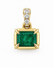 Load image into Gallery viewer, Virdine Green Emerald and Diamond Charm