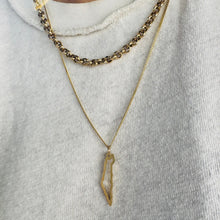 Load image into Gallery viewer, BRUSHED GOLD ISRAEL MAP OUTLINE PENDANT