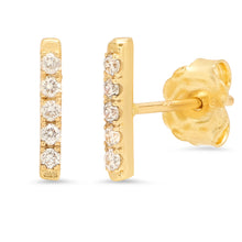 Load image into Gallery viewer, ARIA DIAMOND BAR EARRINGS