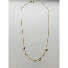 Load image into Gallery viewer, COLLANA GOLD LETTER DIAMOND BEZEL NECKLACE