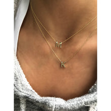 Load image into Gallery viewer, TRIXIE DIAMOND DOT INITIAL NECKLACE