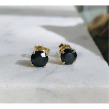 Load image into Gallery viewer, OOAK- BLACK DIAMOND STUD EARRINGS