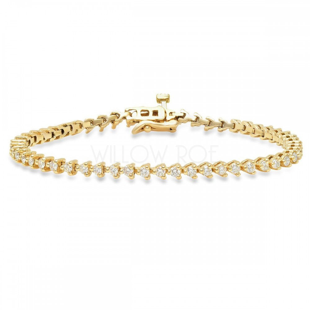 VALENTINA DIAMOND THREE PRONG TENNIS BRACELET