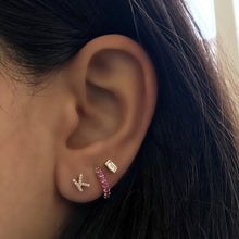 Load image into Gallery viewer, TEENY DIAMOND LETTER STUD EARRING