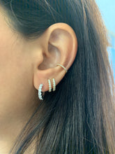 Load image into Gallery viewer, AVELINE DIAMOND HOOP EARRINGS
