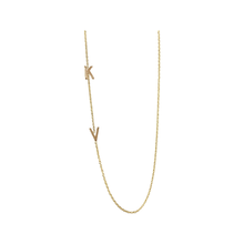 Load image into Gallery viewer, JOLENE ASYMMETRICAL INITIAL NECKLACE
