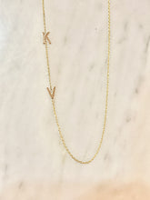 Load image into Gallery viewer, JOLENE ASYMMETRICAL INITIAL NECKLACE