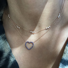 Load image into Gallery viewer, CARYS BLUE SAPPHIRE HEART NECKLACE
