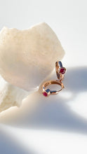 Load image into Gallery viewer, ARLOW RUBY HOOP EARRINGS