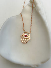 Load image into Gallery viewer, RUBY HAMSA NECKLACE
