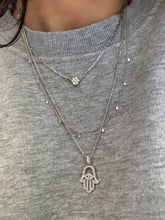 Load image into Gallery viewer, MAGNOLIA LARGE DIAMOND FLOWER NECKLACE