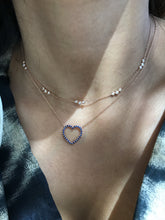 Load image into Gallery viewer, CARYS BLUE SAPPHIRE HEART NECKLACE