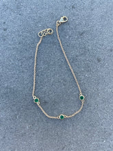 Load image into Gallery viewer, CAMILLA GREEN EMERALD BEZEL BRACELET