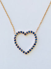 Load image into Gallery viewer, CARYS BLUE SAPPHIRE HEART NECKLACE