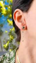 Load image into Gallery viewer, OOAK- GREEN EMERALD PRINCESS STUDS
