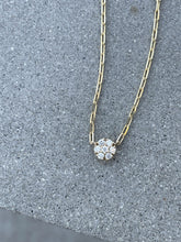 Load image into Gallery viewer, MAGNOLIA SMALL DIAMOND FLOWER NECKLACE

