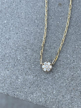 Load image into Gallery viewer, MAGNOLIA SMALL DIAMOND FLOWER NECKLACE