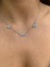 Load image into Gallery viewer, CALIS CURSIVE MUTIPLE DIAMOND NAME NECKLACE