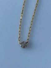 Load image into Gallery viewer, MAGNOLIA SMALL DIAMOND FLOWER NECKLACE

