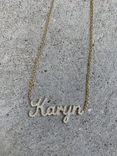 Load image into Gallery viewer, CALI CURSIVE DIAMOND NAME NECKLACE