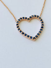 Load image into Gallery viewer, CARYS BLUE SAPPHIRE HEART NECKLACE