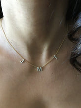 Load image into Gallery viewer, AMOUR DIAMOND LETTER NECKLACE