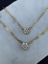 Load image into Gallery viewer, MAGNOLIA LARGE DIAMOND FLOWER NECKLACE