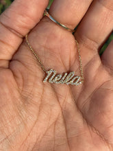 Load image into Gallery viewer, CALIS CURSIVE MUTIPLE DIAMOND NAME NECKLACE