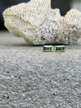 Load image into Gallery viewer, RAFAELA GREEN EMERALD BAGUETTE STUDS