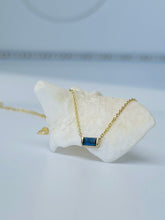 Load image into Gallery viewer, OCEANE BLUE SAPPHIRE BAGUETTE NECKLACE