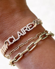 Load image into Gallery viewer, LIV DIAMOND NAME CURB CHAIN BRACELET