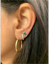Load image into Gallery viewer, ESMERALDA GREEN EMERALD DIAMOND STUDS