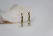 Load image into Gallery viewer, REESE DIAMOND HOOP EARRINGS
