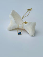 Load image into Gallery viewer, OCEANE BLUE SAPPHIRE BAGUETTE NECKLACE