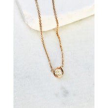 Load image into Gallery viewer, ALESSIA SINGLE DIAMOND BEZEL NECKLACE