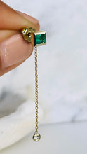 Load image into Gallery viewer, OOAK- GREEN EMERALD PRINCESS STUDS