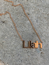 Load image into Gallery viewer, BOWIE BLOCK NAME NECKLACE