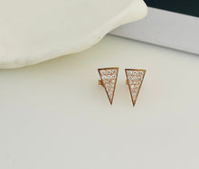 Load image into Gallery viewer, LUNA DIAMOND TRIANGLE STUDS