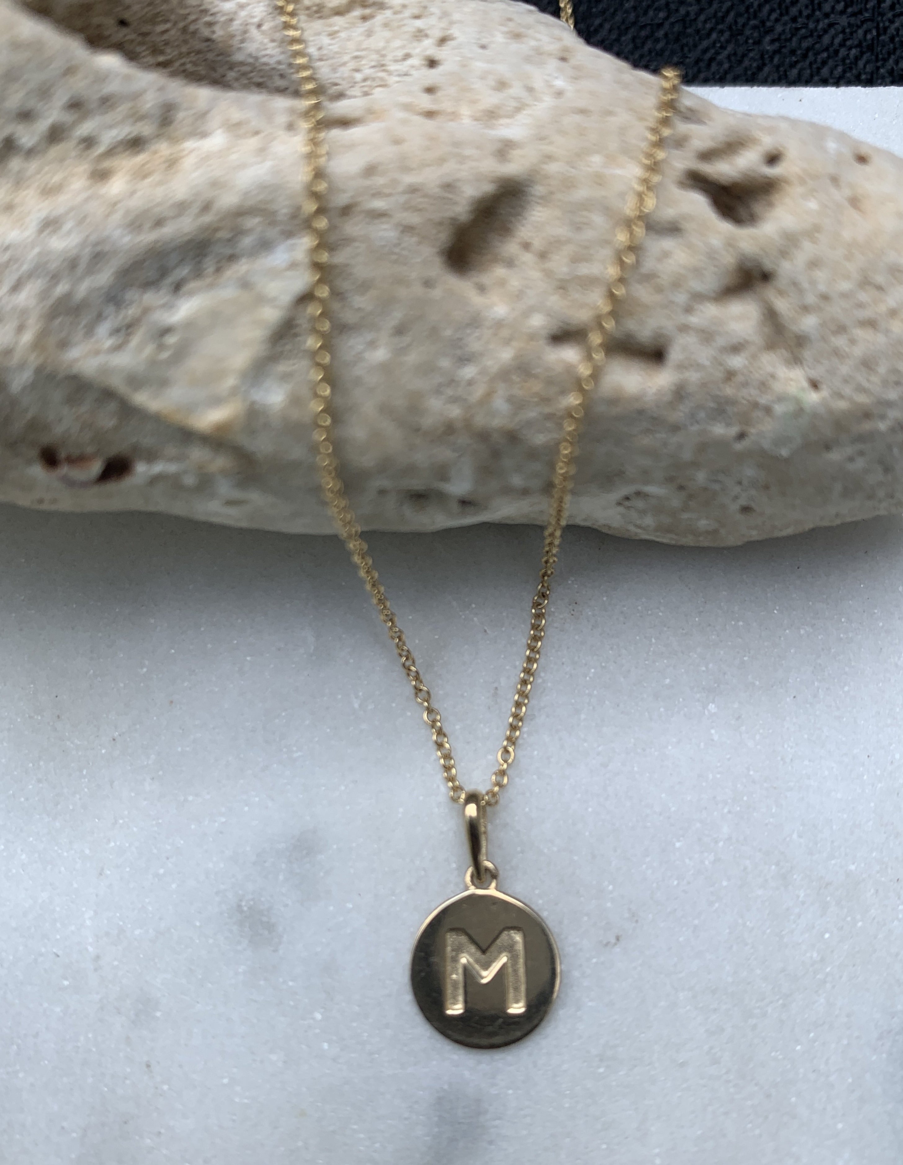 Willow Disc Initial Necklace