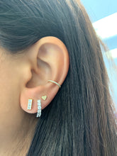 Load image into Gallery viewer, AVELINE DIAMOND HOOP EARRINGS