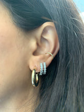 Load image into Gallery viewer, AVELINE DIAMOND HOOP EARRINGS