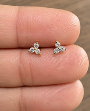 Load image into Gallery viewer, Solari Trio Diamond Stud Earrings
