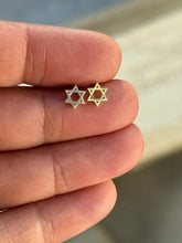 Load image into Gallery viewer, MAGEN DAVID TINY EARRINGS
